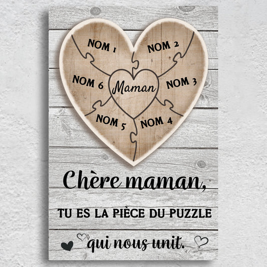 Pièce de puzzle - Toile personnalisée