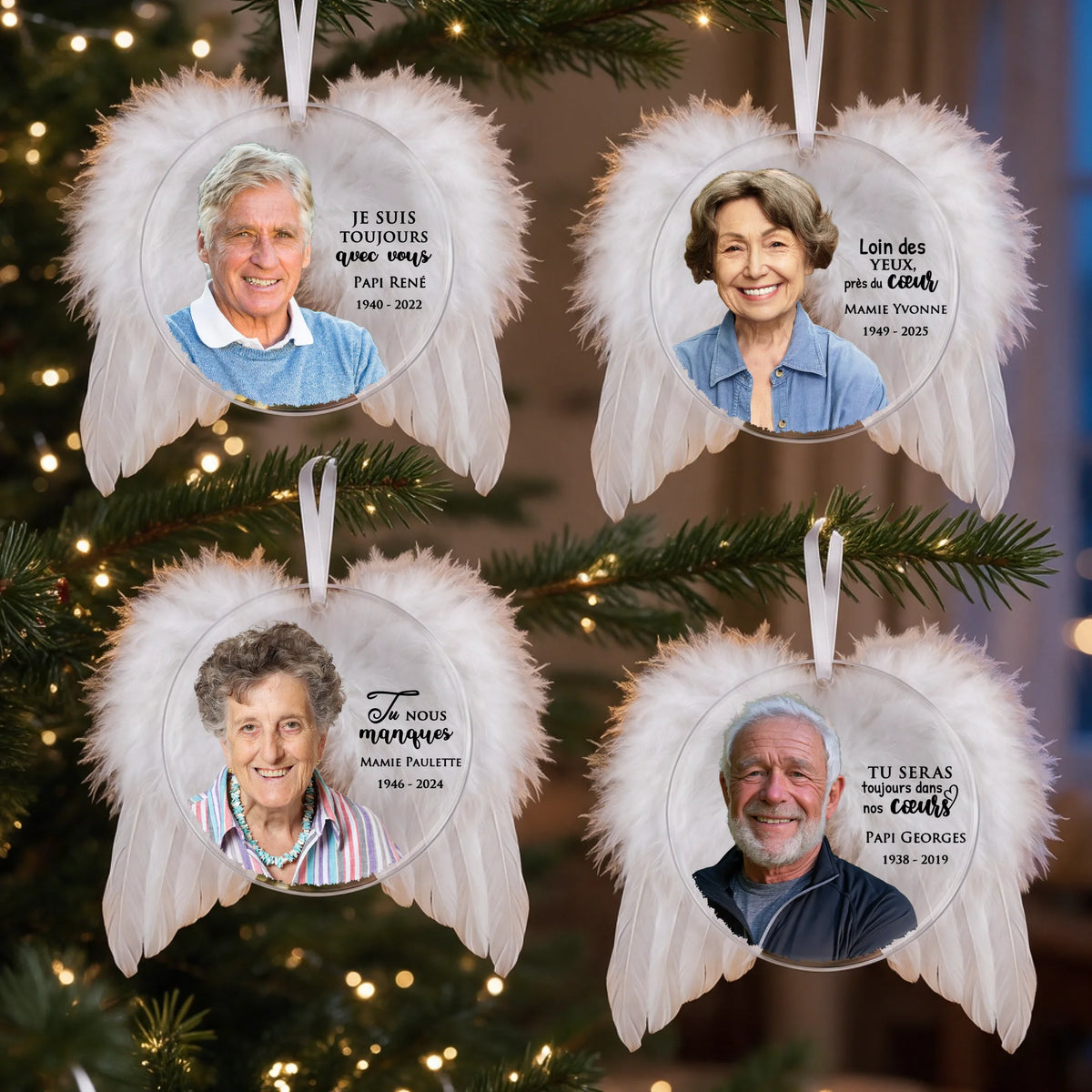 store angel wings ornament 4x