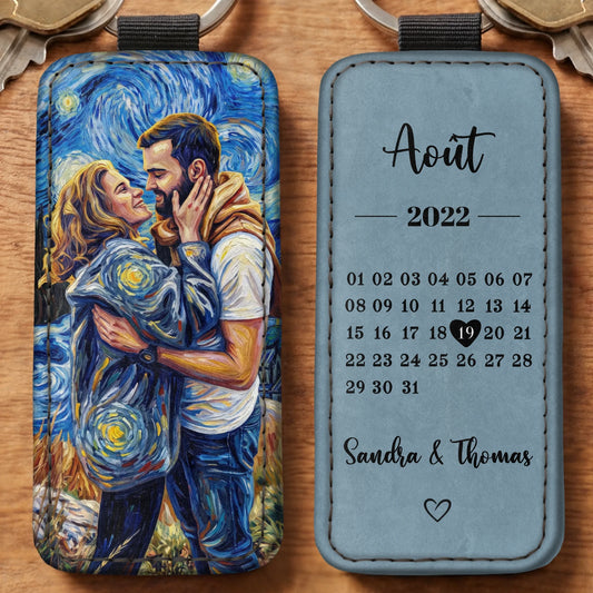 store Key chain (leather) double-sided print Printeers_overlay